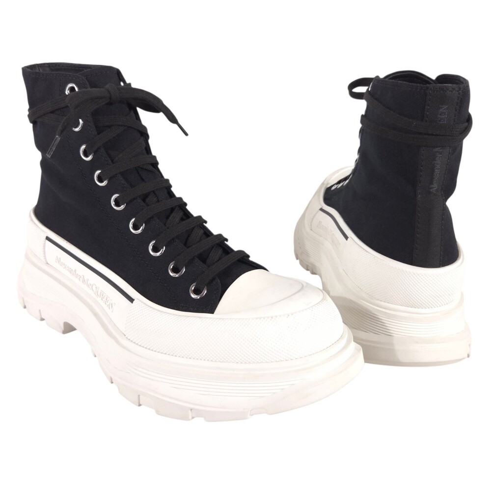 Alexander McQueen Tread Slick High-Top Sneakers US 12 EU 45 Mens Black $890